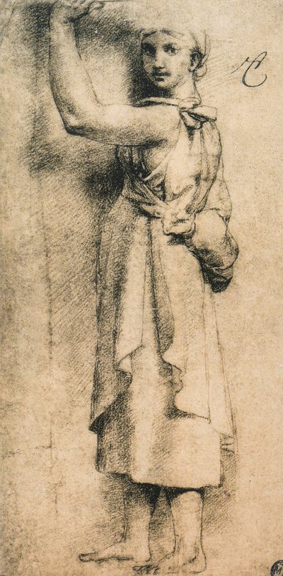 Study for a Caryatid of the Camera di Eliodoro in the Vatican by Raffaello Sanzio Raphael